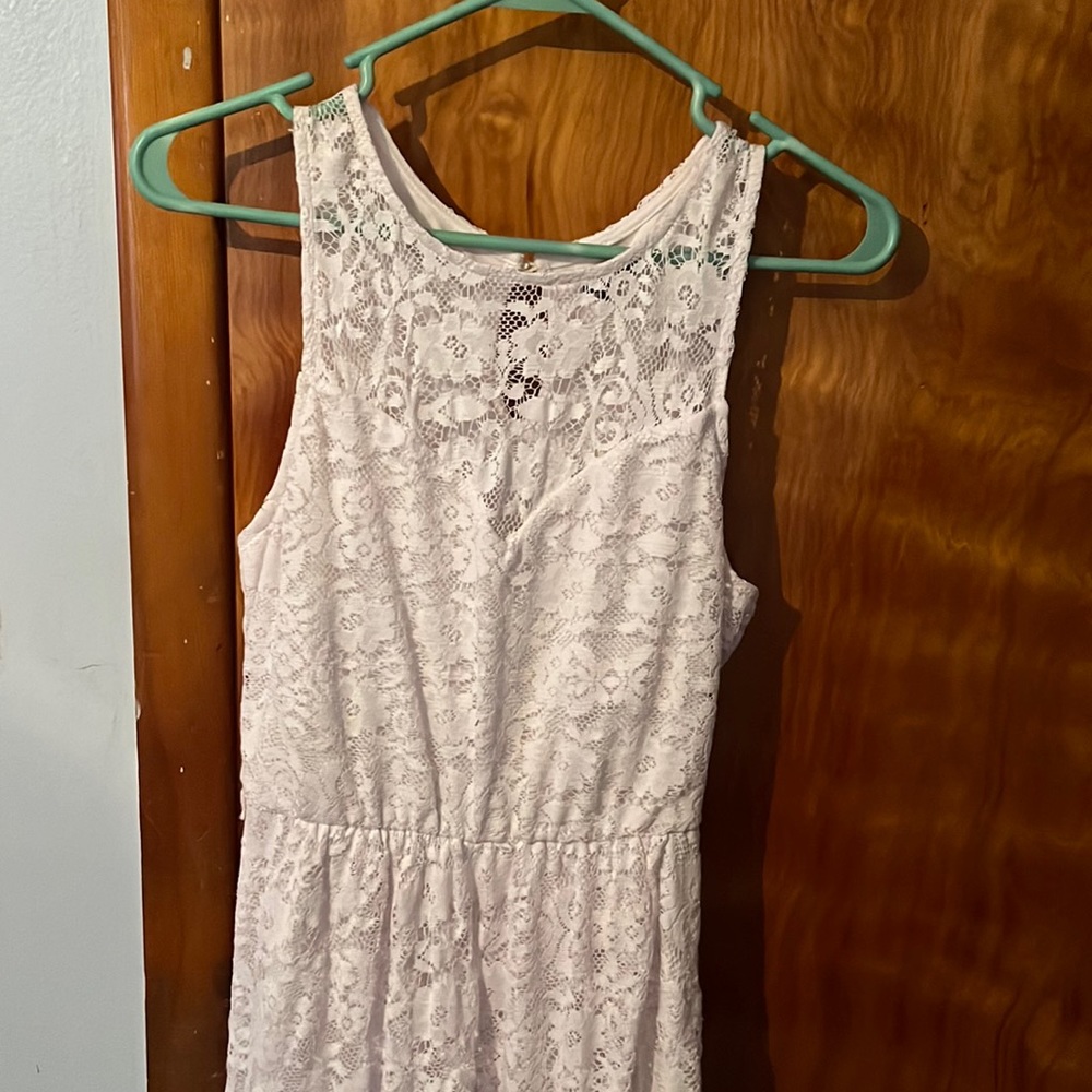 Long floral lace dress